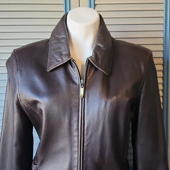 Knoles & Carter Dark Brown Leather Jacket - Picture 3 of 15